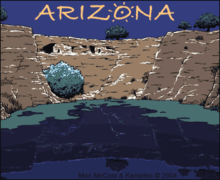Sample panel of Arizona, a graphic novel series for children